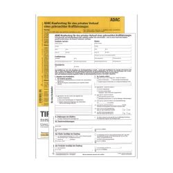 Zum nachweis der identität muss der bevollmächtigte der zulassungsstelle den personalausweis oder reisepass im original vorlegen. Kaufvertrag ADAC für gebrauchte KFZ 4-fach SD DIN A4, 2,10