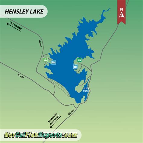 Hensley Lake Fish Reports And Map