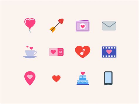 Valentines Day Animated Icons By Nick Kozin For Icons8 On Dribbble