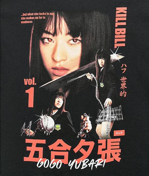 Huf X Kill Bill Gogo Yubari Black T Shirt Zumiez Retro Poster Punk Poster Movie Poster Art