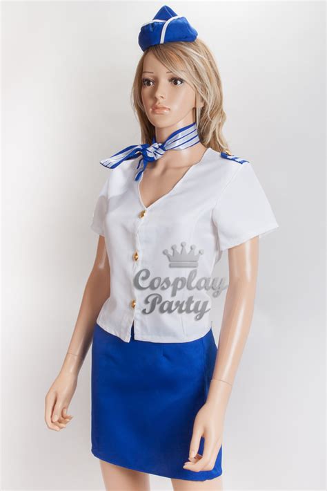 Sexy Flight Attendant Stewardess Uniform Costume For Cosplaylingerie