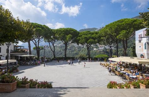 Tourists In Ravello S Main Square Editorial Stock Photo Image Of