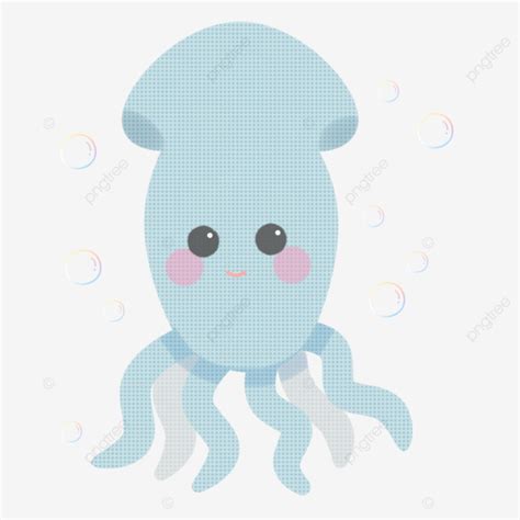 Cute Squid Cartoon Squid Animal Sea Animals Png Transparent Clipart