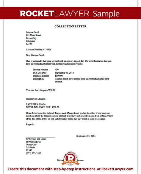 Collection Letter Sample Collection Letter Template
