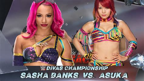 Sasha Banks Vs Asuka Hot Night World Divas Championship Youtube