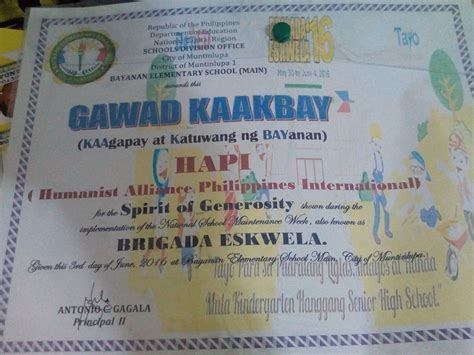 Brigada Eskwela Certificate Sapat Na Sa Pagrenew Ng Prc Id Deped Images