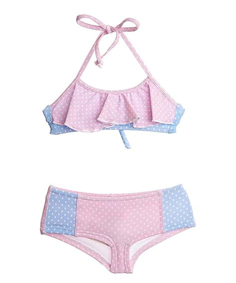 Look At This Zulilyfind Submarine Pink And Blue Polka Dot Bikini