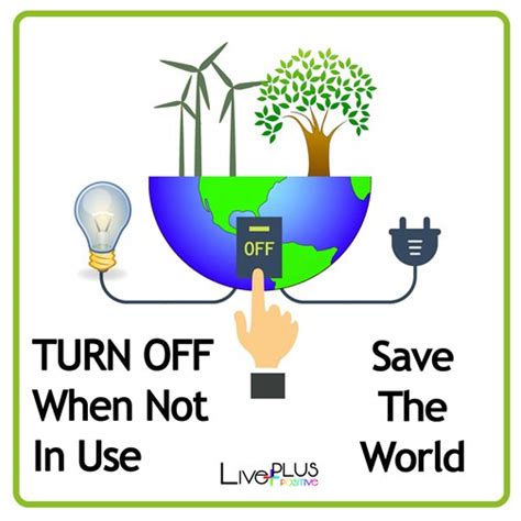 Printable Save Energy Sign Live Plus