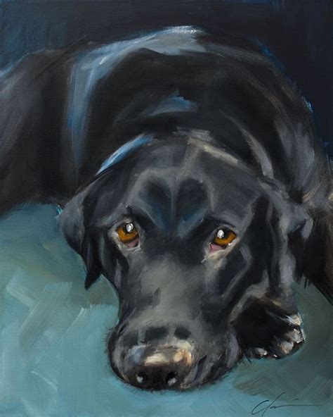 Blacklab Dogart Blacklabart Dog Paintings Animal Paintings