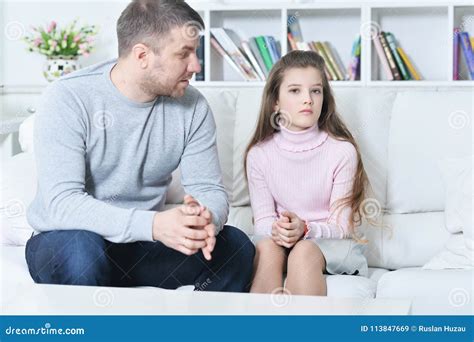 girl talking with her father stock image image of closeup feminine 113847669