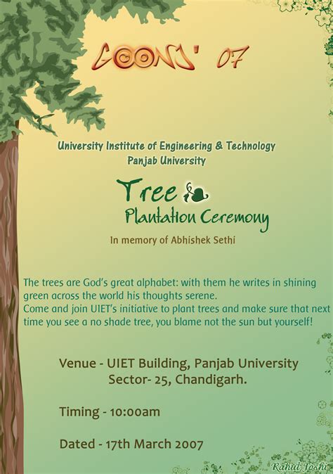 Tree Plantation Campaign Poster Design Rjdesignz