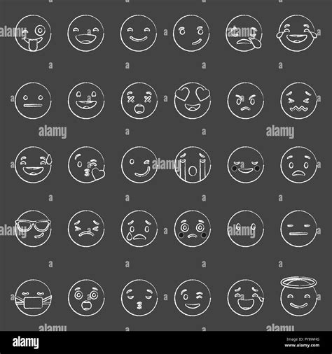 Emoji Icons Set Vector Stock Vector Image And Art Alamy