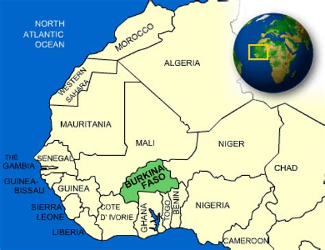 Burkina Faso On Africa Map Burkina Faso Ghana Little Known Greco