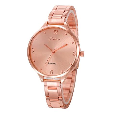 Timezone 301 Rose Gold Watch Women Watches Geneva Famous Brands