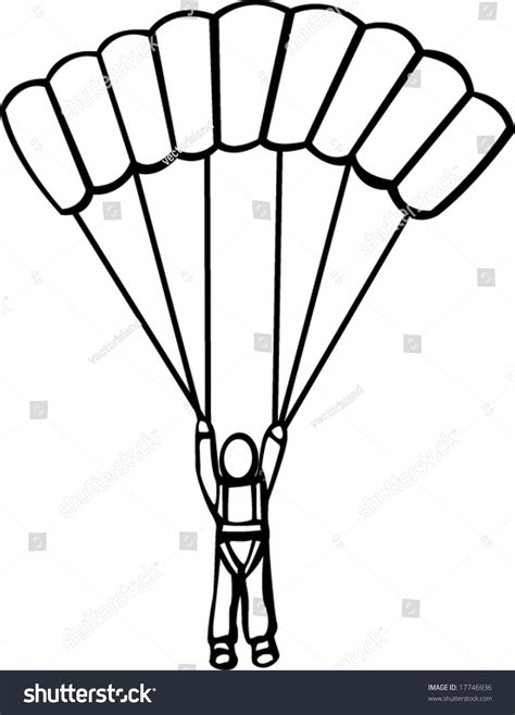 Man With Parachute Stock Vector Illustration 17746936 Shutterstock