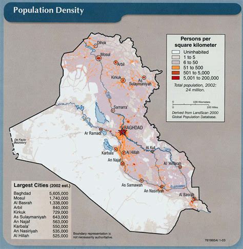 Population Density Map Of Iraq