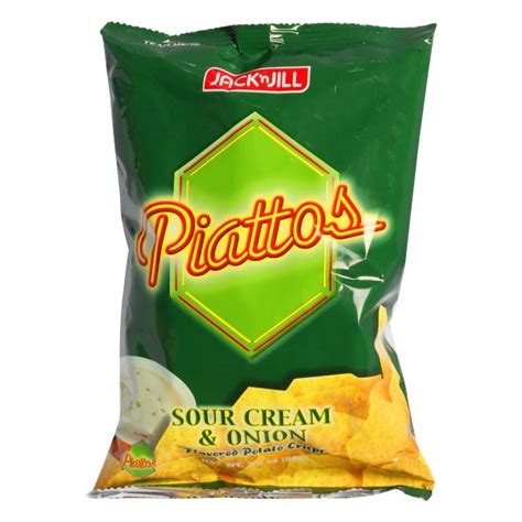 Jack N Jill Piattos Sour Cream And Onion Flavored Potato Chips 85g