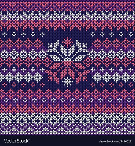 Scandinavian Style Seamless Knitted Pattern Colors