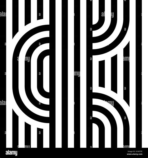 Striped Abstract Seamless Pattern Background Tile Black And White