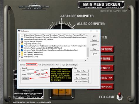 How to Run WitP:AE in Fullscreen Windowed (Borderless Windowed) Mode
