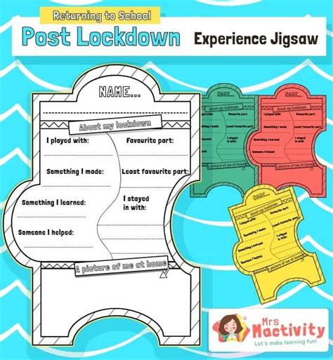 They're a great way to build fine motor skills. Post Lockdown Experience Jigsaw Activity | School ...