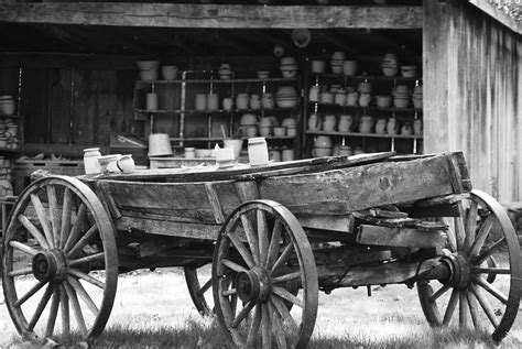 The Old Wagon I Love This Old Wagon And All The Pottery In Flickr