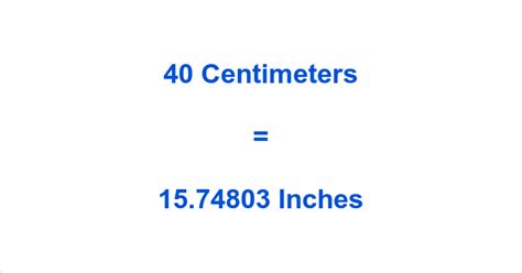 40 Cm To In How To Convert 40 Centimeters To Inches