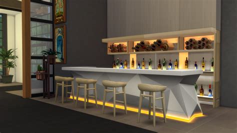 Sims 4 Bar Design No Cc Bar Design Design Home Decor