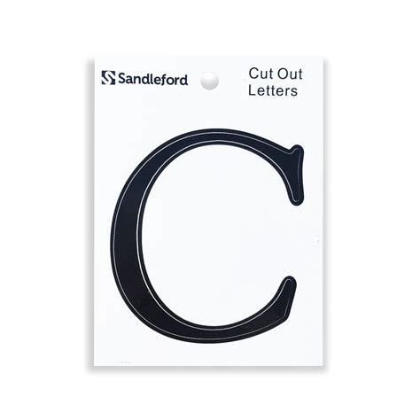 Sandleford 80mm Black Goudy Cut Out Self Adhesive Letter C