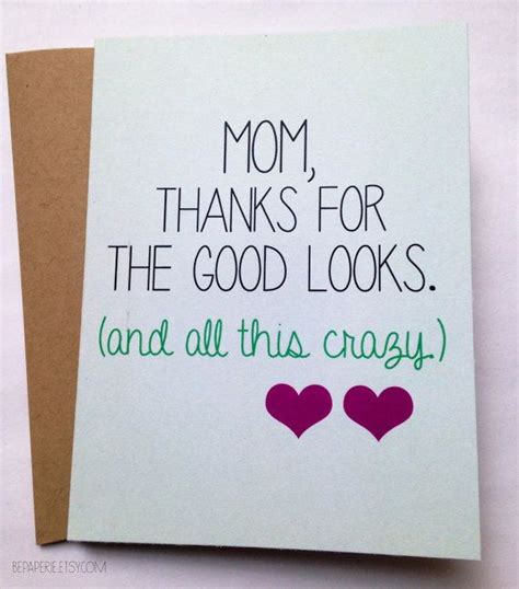 Snarky Mom Card Mothers Day Card Mom Birthday Card Etsy Funny Mom