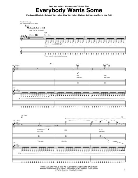 Everybody Wants Some By Van Halen Guitar Tab Guitar Instructor