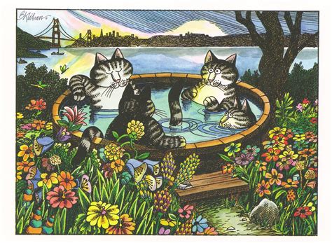 Kliban Cats In Hot Tub Mailbox Happiness Angee At Postcrossing Flickr
