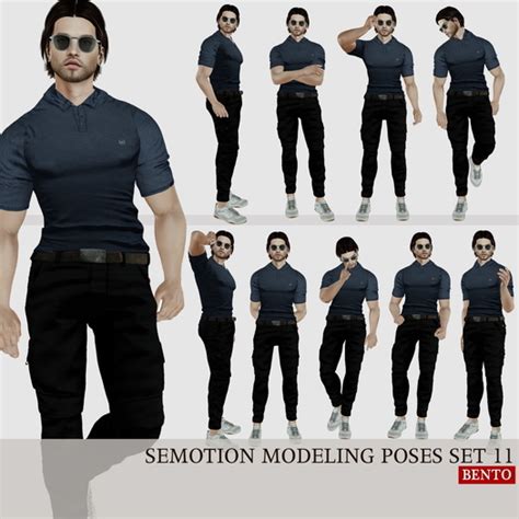 Second Life Marketplace Semotion Male Bento Modeling Poses Set 11