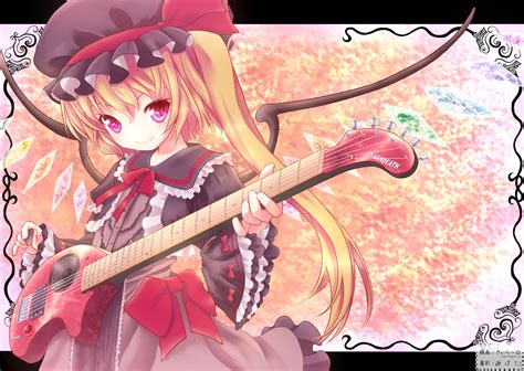 Blondehair Dress Fang Flandrescarlet Guitar Hat Instrument Ribbons