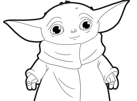 Although most people know him as baby yoda, his name is actually grogu. Baby Yoda Colouring Sheet in 2020 | Star wars drawings ...