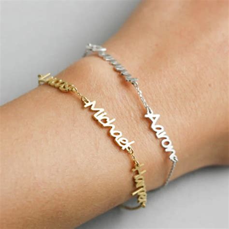 Gorgeous Tale Personalized Name Jewelry Stainless Steel Bracelet Multi