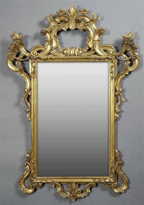 Louis Xv Style Carved Gilt Wood Mirror 20th C With A Lot 136