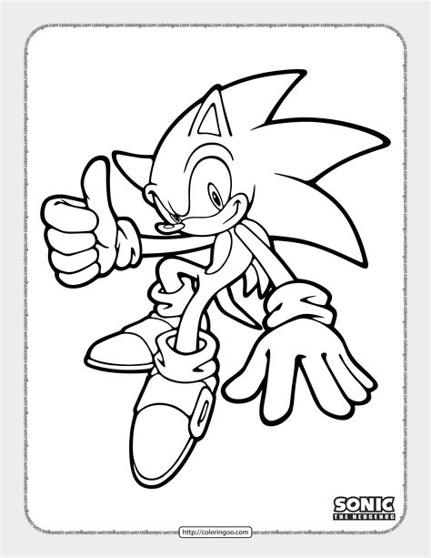 Sonic The Hedgehog Coloring Sheet