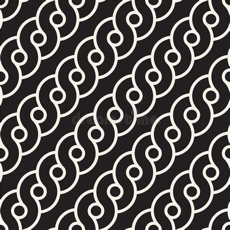 Vector Seamless Rounded Interlacing Lines Pattern Modern Stylish
