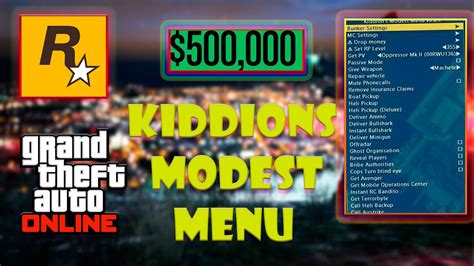 Gta 5 Mod Menu Kiddions Modest Menu 2024 Free Download Youtube