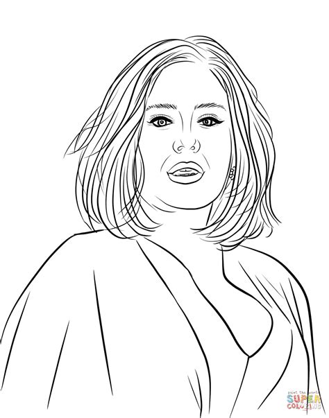 adele coloring page  printable coloring pages