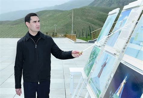 Turkmen President Inspects Works At Magtymguly Pyragy Complex