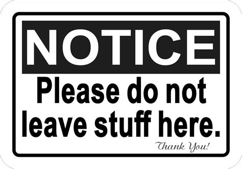 Stickertalk Do Not Leave Stuff Here Magnet Inches X Inches