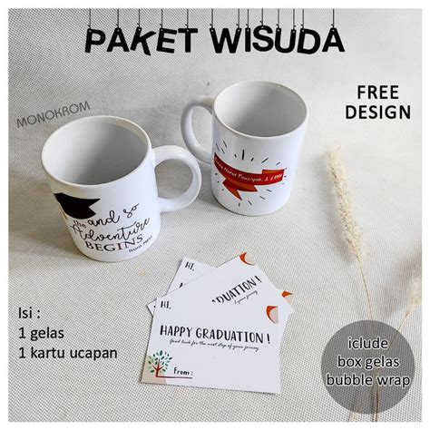 Jual Hadiah Wisuda Paket Wisuda Mug Gelas Custom Shopee Indonesia