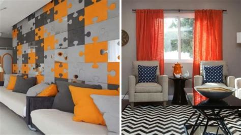 Gray And Orange Living Room Design Ideas Youtube