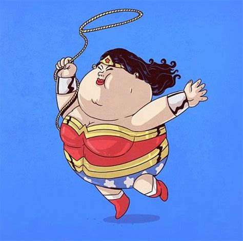 Fat Superheroes Character Designs By Alex Santos Fat Cartoon Characters