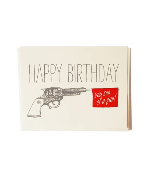 Birthday Card Son Of A Gun Etsy