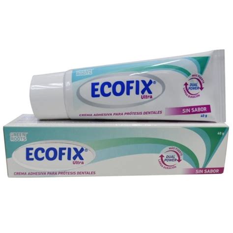 Crema Adhesiva Para Prótesis Dentales Ecofix 40 Gr Faltasya