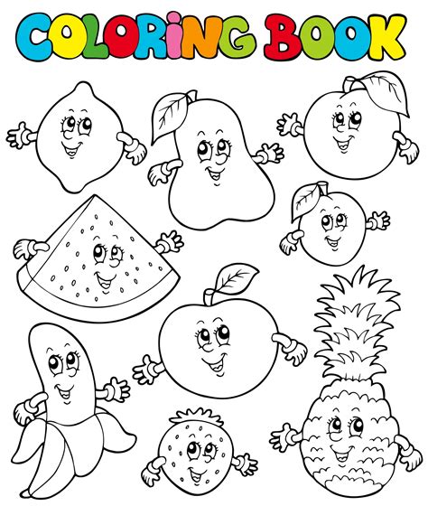 Planse De Colorat Pentru Copii Fructe Vesele Sfatulparintilorro