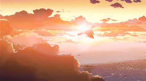 Wallpaper Sunlight Sunset Anime Sunrise Evening Sun Horizon